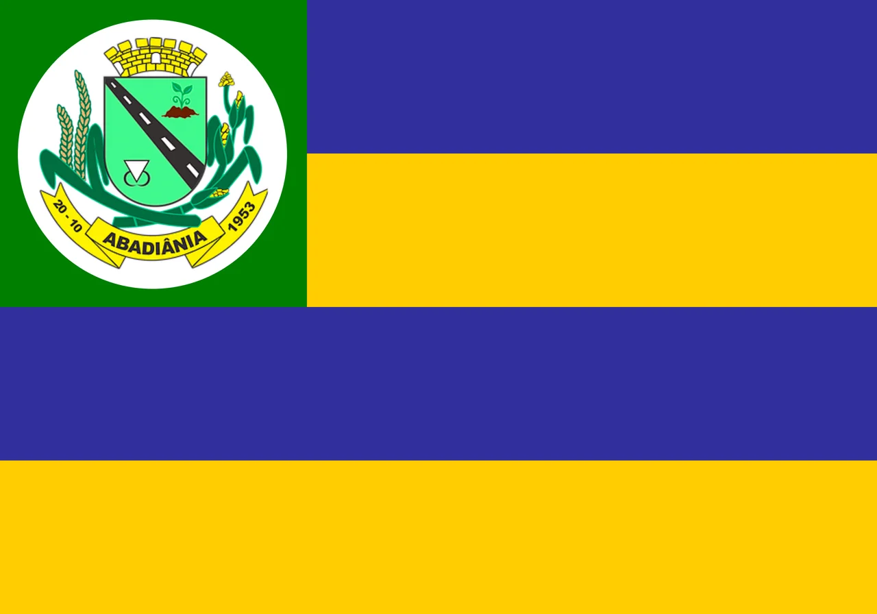 Bandeira de Abadiânia, Goiás, Brasil.