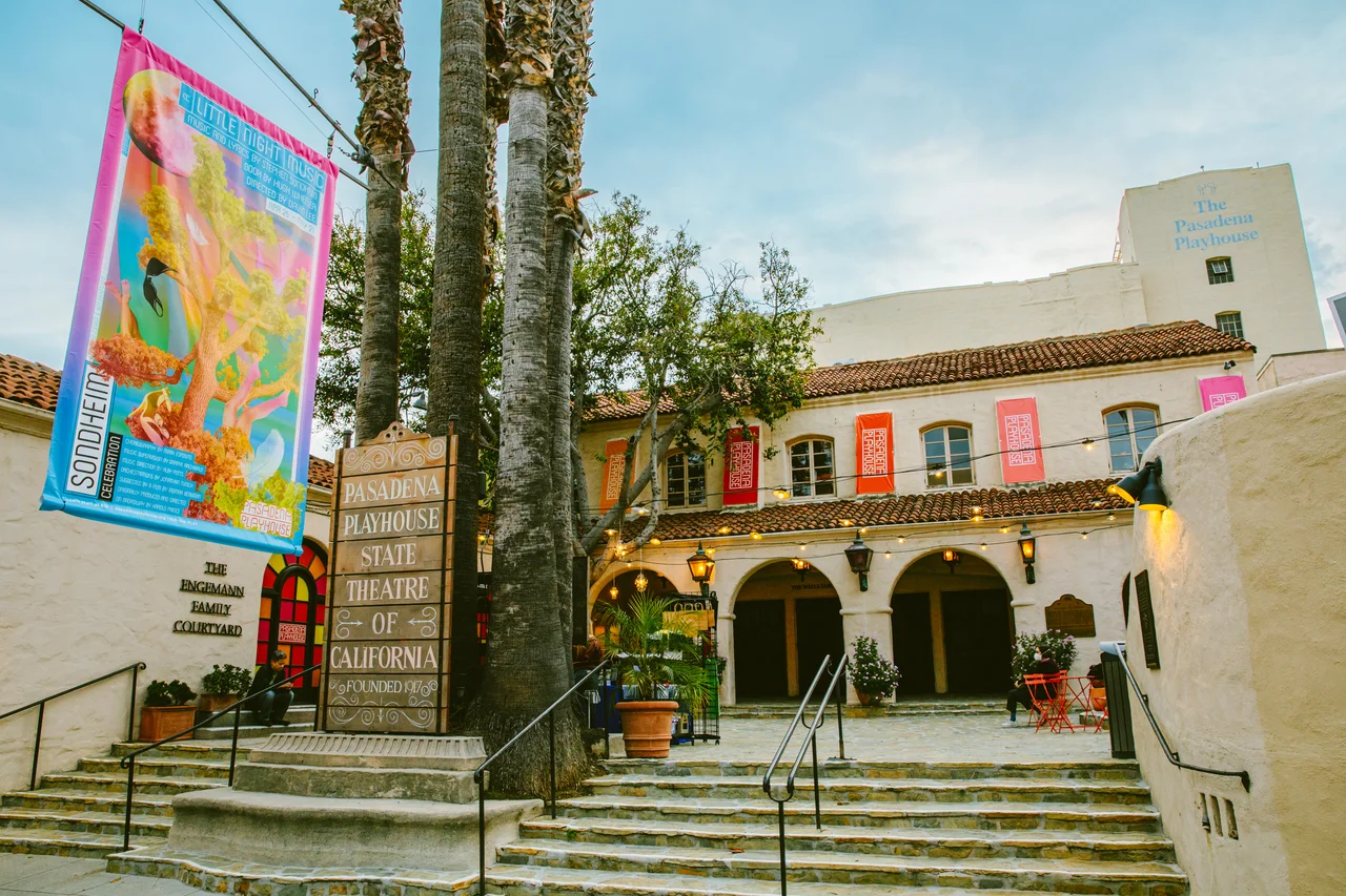 Outside Pasadena Playhouse & Historic Courtyard