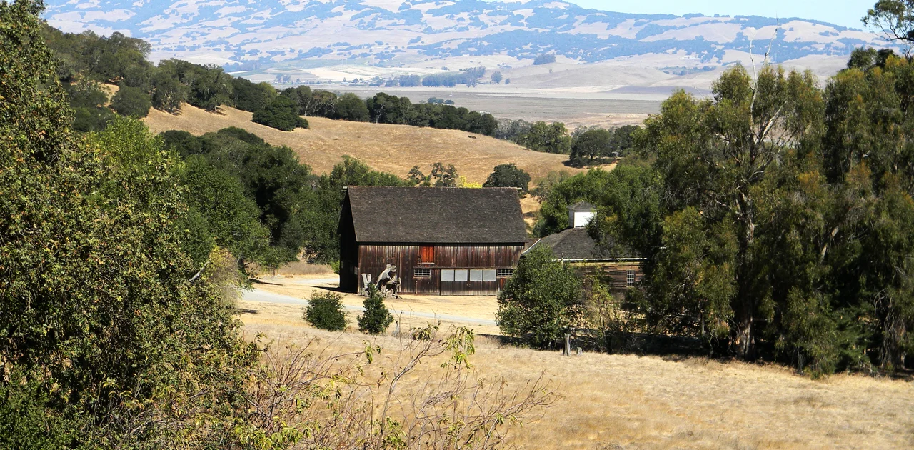 Burdell Barn — at Olompali State Historical Park, near Novato in Marin County, California.
Taken from east facing slope of Mt. Burdell.