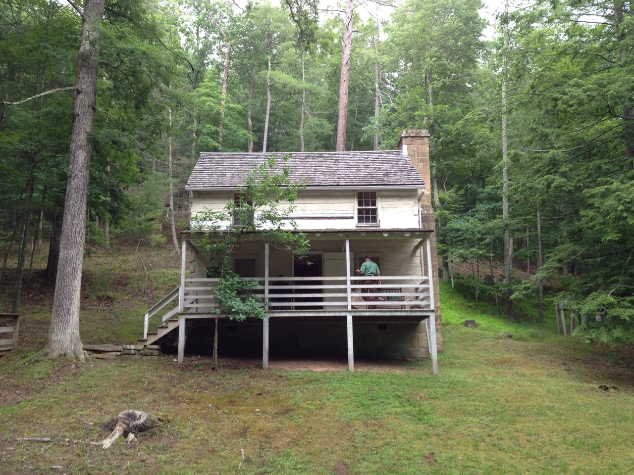 Lighthorse Harry Lee Cabin, also known as Lee Cabin, is a historic home located in Lost River State Park, near Mathias, Hardy County, West Virginia. Photographed by Justin A. Wilcox of Washington, D.C. on June 21, 2014.