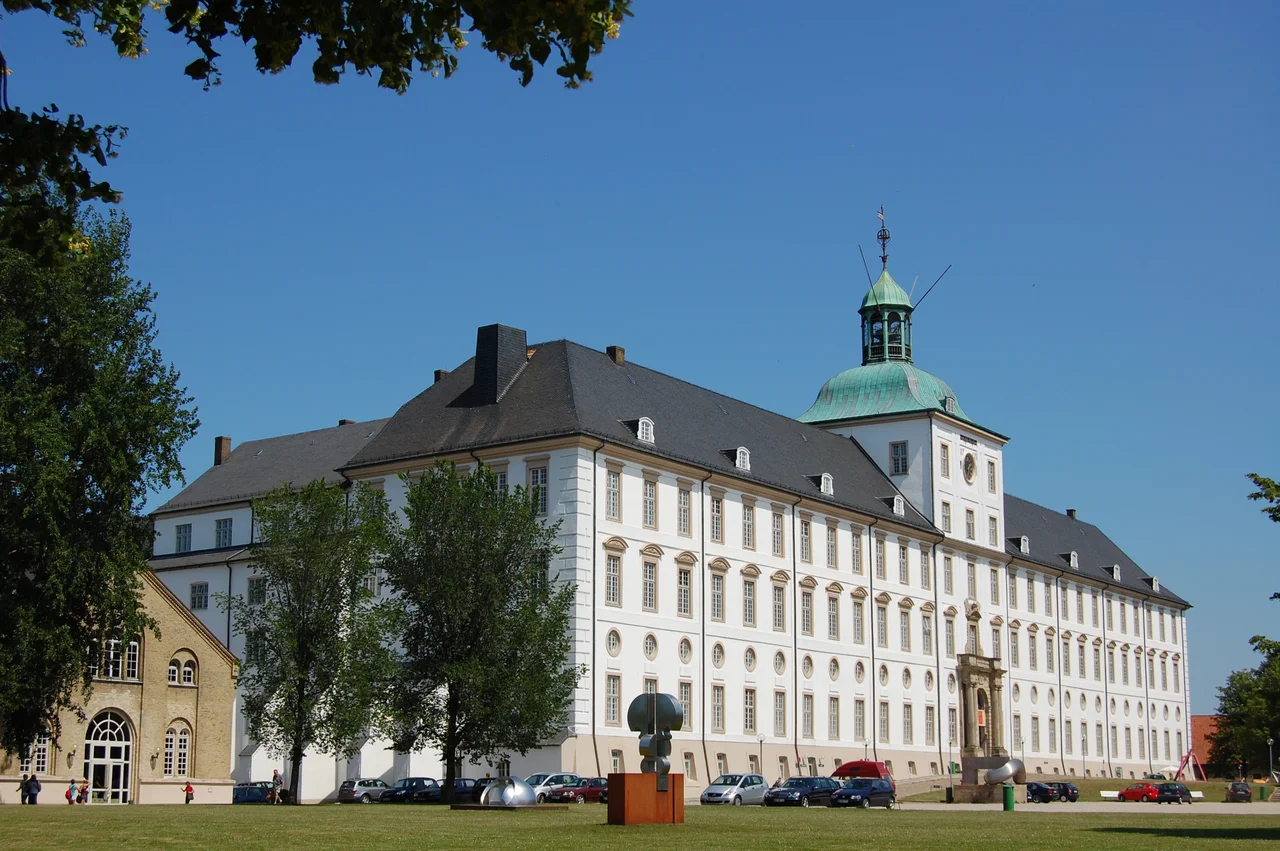 View of the southern wing of Gottorp Castle, Schleswig, Germany